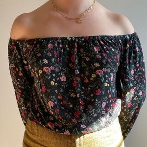 H&M ❤️ Coachella - Floral Off the Shoulder Top